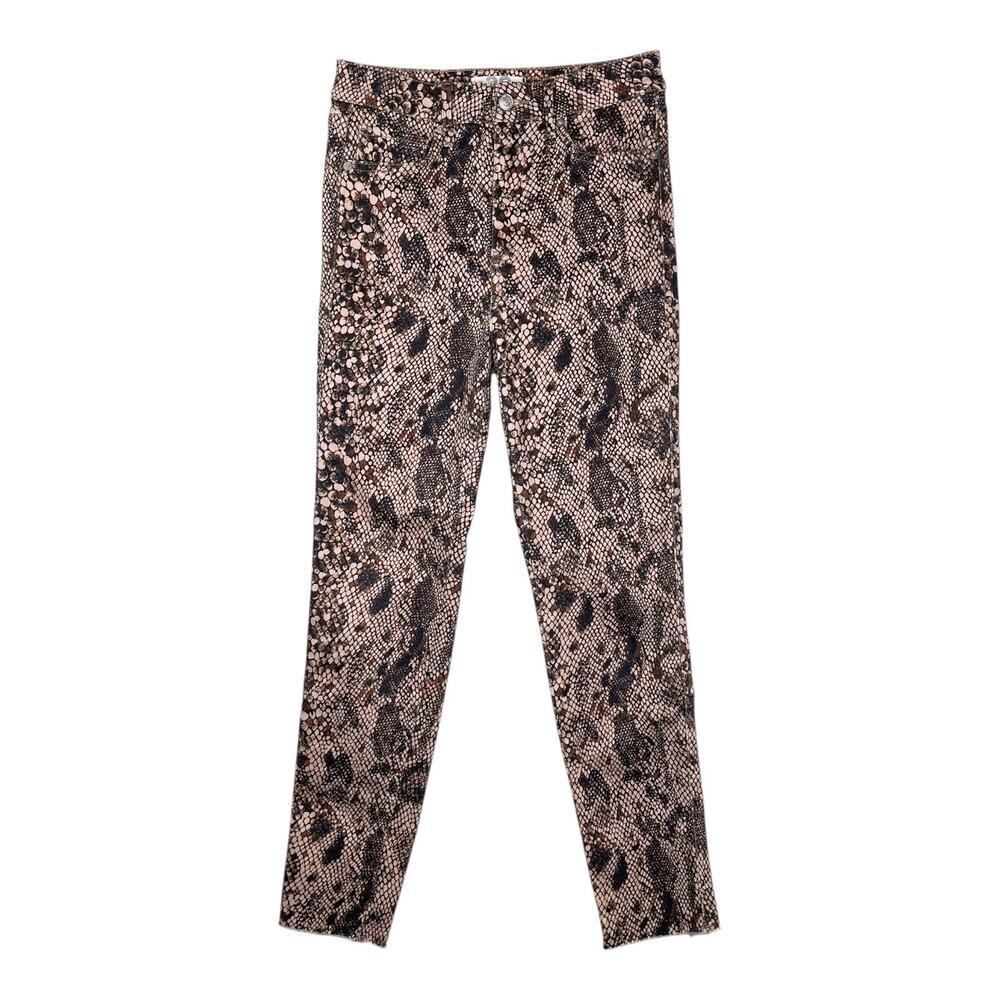 Free People We The Free Snakeskin Jeans Womens 29 Skinny Ankle Print Raw Hem